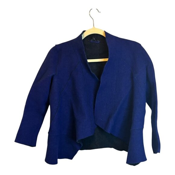 Eileen‎ Fisher system Jacket Women's Size 12 Blazer Office Wool Purple Blue - Picture 1 of 4